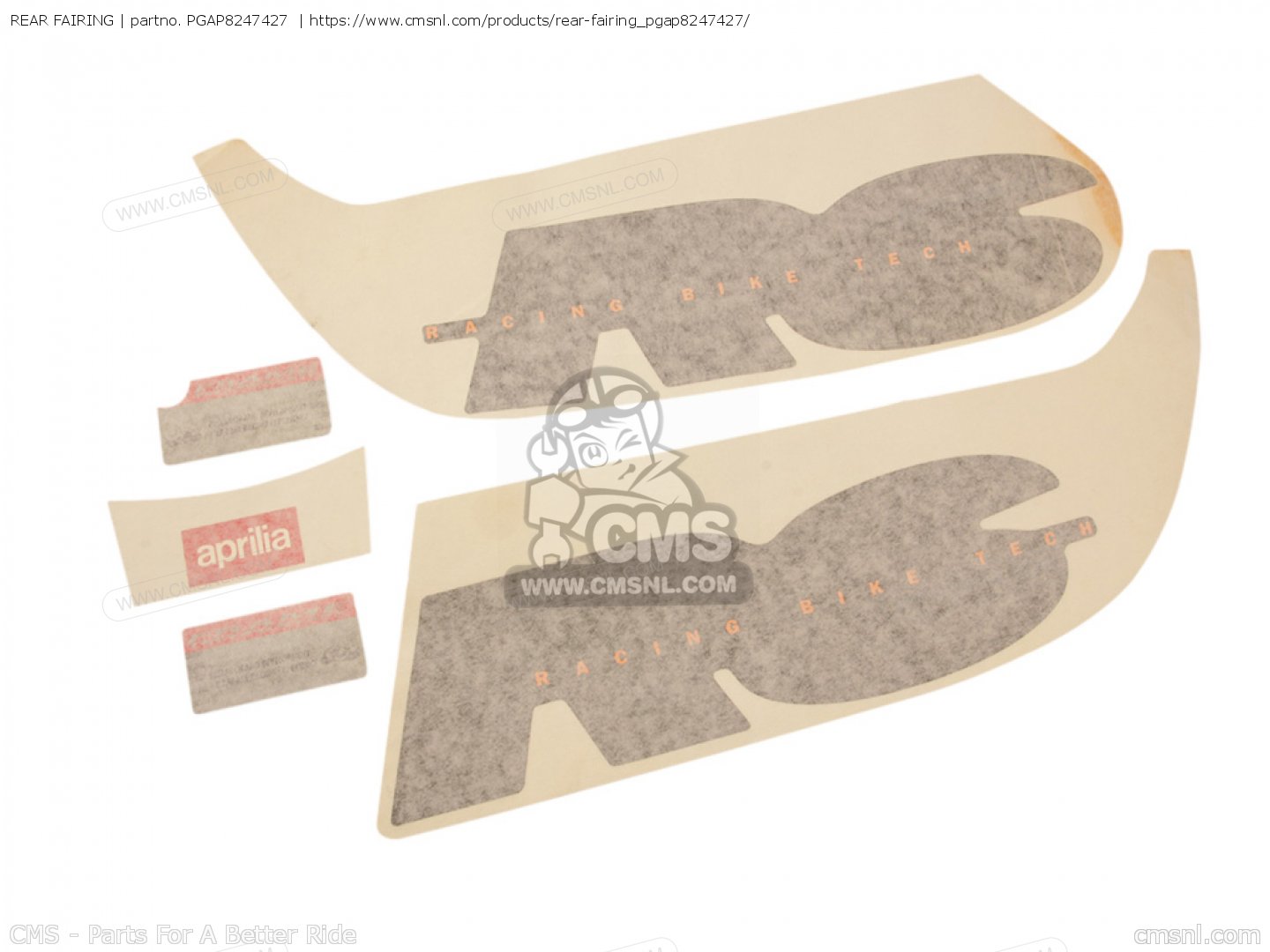 REAR FAIRING | partno. PGAP8247427 | https://www.cmsnl.com/products/rear-fairing_pgap8247427/CMS - Parts For A Better Ridecmsnl.com